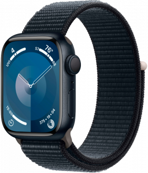 Часы Apple Watch Series 9 GPS 41мм корпус из алюминия Темная ночь + ремешок Sport Loop Темная ночь изображение №623837