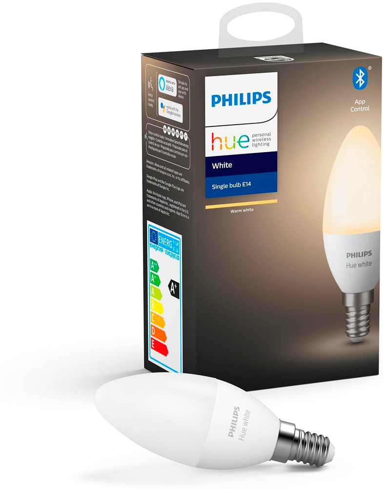 Умная лампочка Philips Hue 5.5W B39 EU с цоколем E14 White изображение №646440