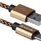 Дата-кабель Defender USB08-03T PRO USB-microUSB 1м Gold изображение №650634