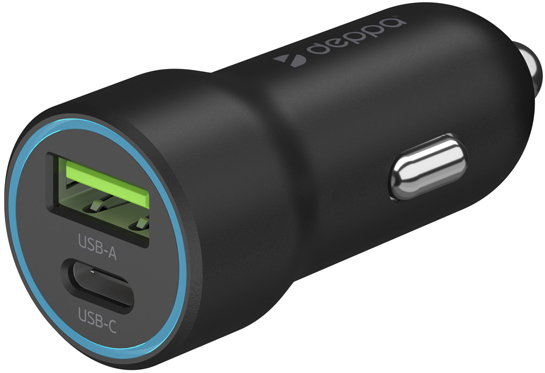 АЗУ Deppa USB-C + USB A, PD 3.0, QC 3.0, 20W Black изображение №650441