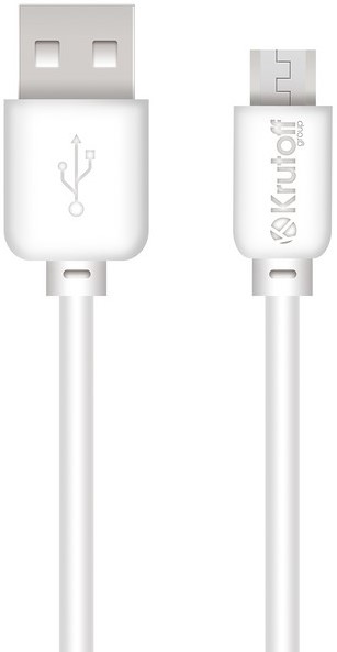 Дата-кабель Krutoff microUSB 20см White изображение №650659