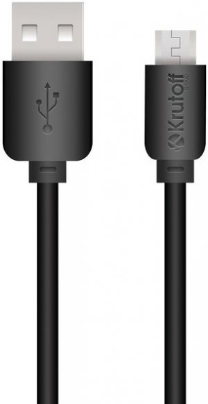 Дата-кабель Krutoff microUSB 20см Black изображение №650658