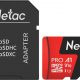 Карта памяти MicroSD Netac P500 Extreme Pro 32GB с адаптером Красно-черная изображение №649141