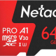 Карта памяти MicroSD Netac P500 Extreme Pro 64GB с адаптером Красно-черная изображение №649138