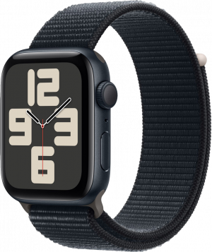 Часы Apple Watch SE 2023 GPS 44мм корпус из алюминия Темная ночь + ремешок Sport Loop Темная ночь (new) изображение №623859