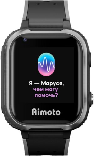 Детские часы Aimoto IQ 4G с голосовым помощником Марусей Black изображение №624769