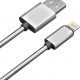 Дата-кабель Akai CE-605S USB-A-Lightning 1м оплетка металл Silver изображение №649608