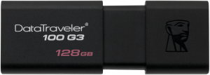 USB Flash Kingston 128Gb USB3.0 DataTraveler 100 G3 Black изображение №649290