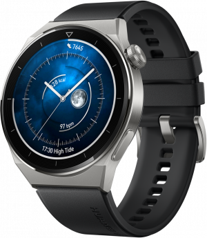 Часы HUAWEI Watch GT 3 Pro каучуковый ремешок Черные (Odn-B19S) изображение №625367