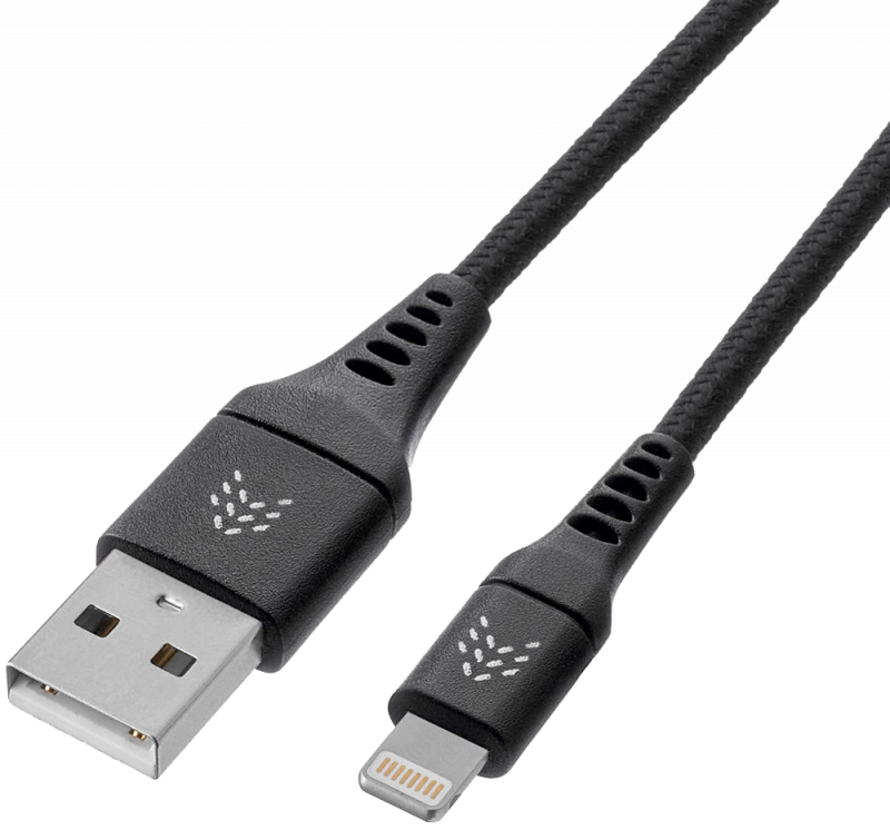 Дата-кабель Rocket Contact USB-A - Lightning 1м оплётка нейлон Черный изображение №649898