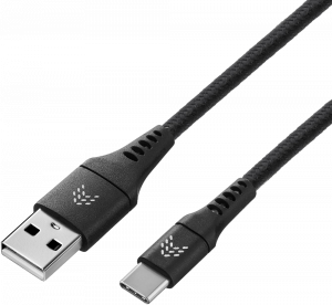 Дата-кабель Rocket Contact USB-A - USB-C 1м оплётка нейлон Черный изображение №649861