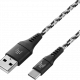 Дата-кабель Rocket Contact USB-A - USB-C 1м оплётка нейлон Черно-белый изображение №649887