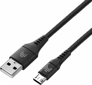 Дата-кабель Rocket Contact USB-A - Micro-USB 1м оплётка нейлон Черный изображение №649885