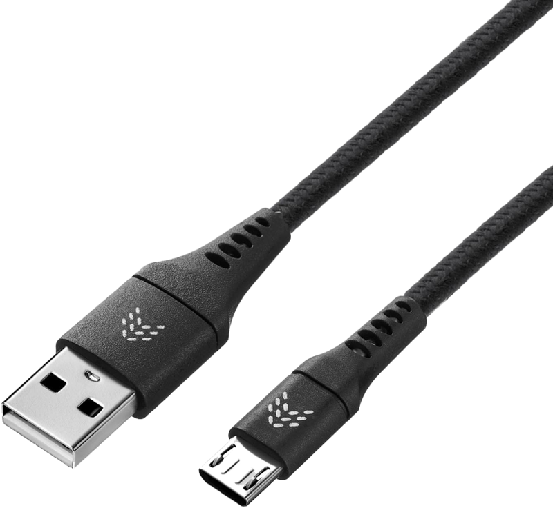 Дата-кабель Rocket Contact USB-A - Micro-USB 1м оплётка нейлон Черный изображение №649885