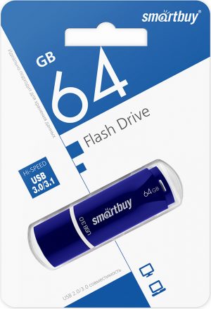 USB Flash Smartbuy 64Gb USB3.0 Crown Blue (SB64GBCRW-Bl) blue изображение №649360